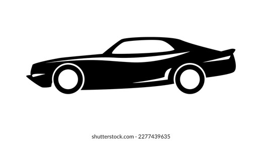 side view car silhouette icon.