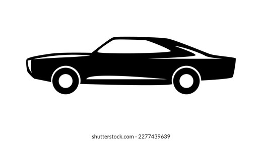 side view car silhouette icon.