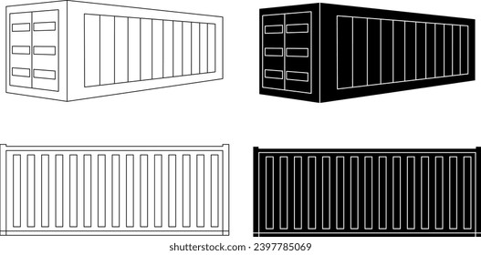 Seitenansicht-Containersymbol