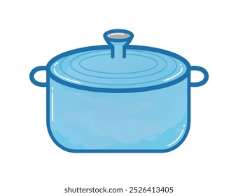 Vue de côté d'un pot en fonte
