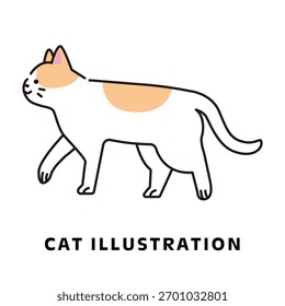 Side view of a cat icon illustration