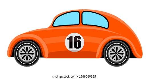 Side view of a classic racing car. Vector illustration design