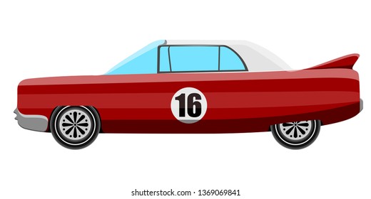 Side view of a classic racing car. Vector illustration design