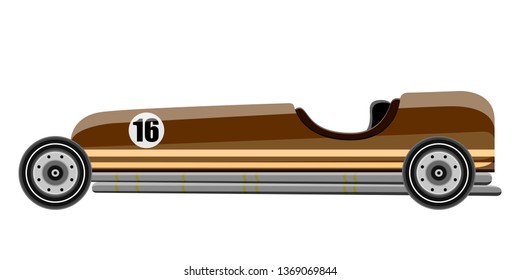 Side view of a classic racing car. Vector illustration design