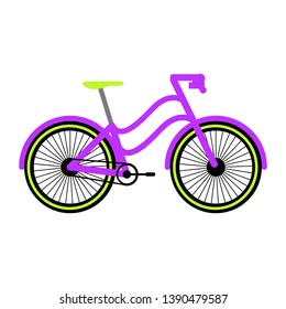 Side view of a colored bicycle - Vector