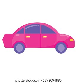 Side view of a colored car icon Vector illustration
