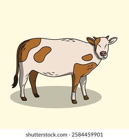 Side view of dairy cow