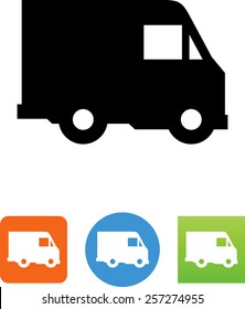 Side View Of A Delivery Truck Icon