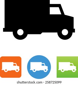 Side view of a delivery truck icon