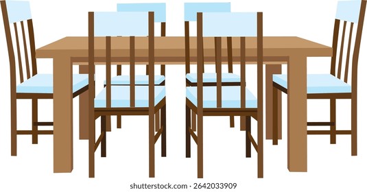 Side View Dining Table Vector