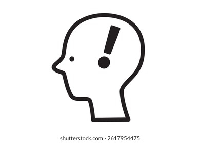 Side view face icons: various emotions