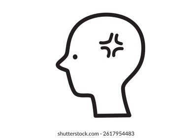 Side view face icons: various emotions