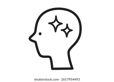 Side view face icons: various emotions