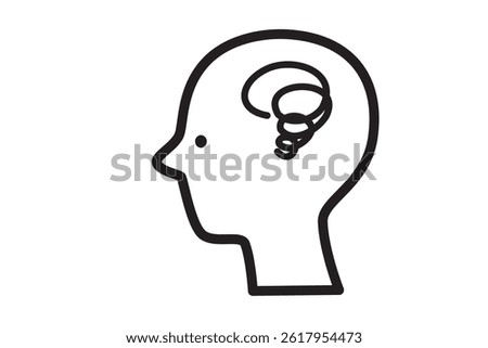 Side view face icons: various emotions