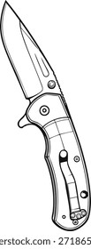 Side view of a folding pocket knife with textured handle and clipped blade.