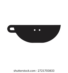 Logo de la sartén de la vista lateral para la marca culinaria