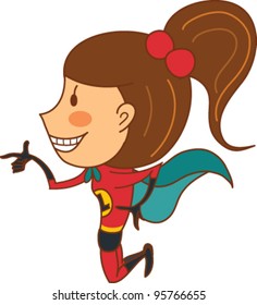 side view of girl smiling
