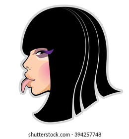 Side view of a girl's face