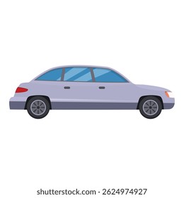 Vista lateral de um carro sedan cinza estacionado, simbolizando o transporte e a indústria automobilística