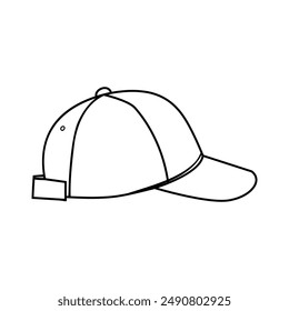 side view hat mockup vector illustration