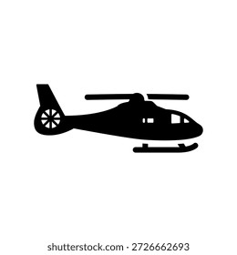 Seitenansicht eines Hubschraubers Silhouette