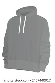 Side view hoodie. vector illustration