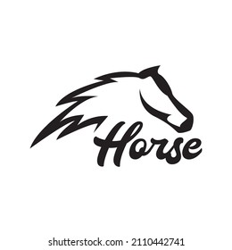 diseño de logotipo moderno de caballo de vista lateral, símbolo gráfico vectorial ilustración de símbolo