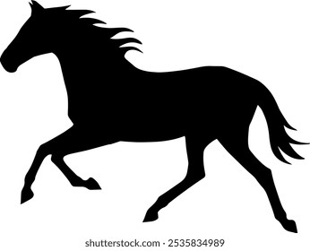 Side view of a horse silhouette