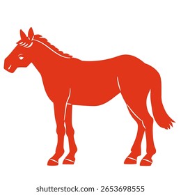 Side View Horse Silhouette Vector Illustration
