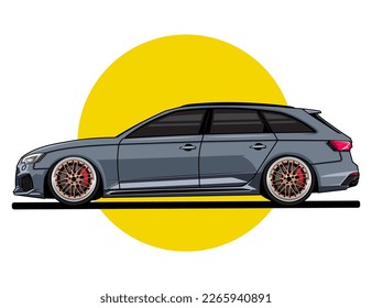side view illustration vector design of car vehicle graphic

