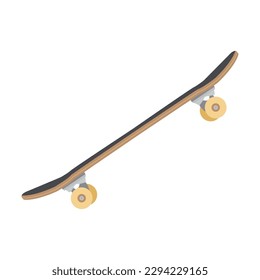 Side view of an isolated skateboard icon Vector