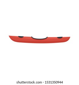 Side view kayak icon. Flat illustration of side view kayak vector icon for web design