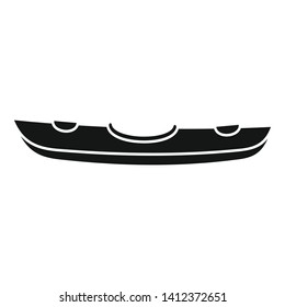 Side view kayak icon. Simple illustration of side view kayak vector icon for web design isolated on white background