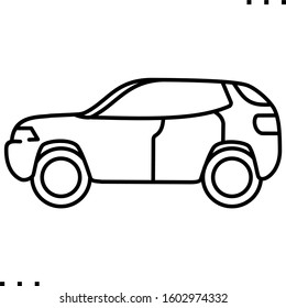 Side view line art icon     