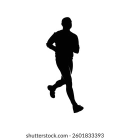 side view of male runner silhouette