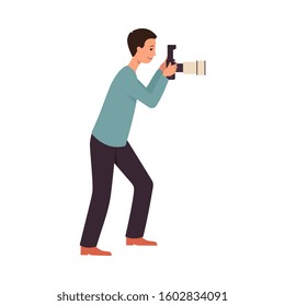 1,272 Man taking picture side view Images, Stock Photos & Vectors ...