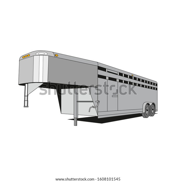 side view of mobil\
home isolated on a white