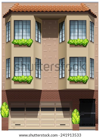 Side view of a modern design house