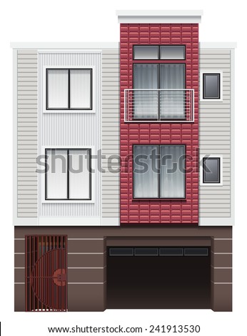 Side view of a modern look house