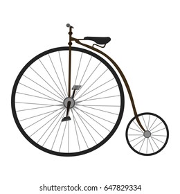 Vektor Stok Pennyfarthing Retro Bicycle 