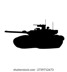 side view of a powerful heavy battle tank used in military warfare