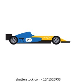 Side view of a racing car. Vector illustration design