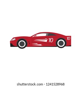 Side view of a racing car. Vector illustration design