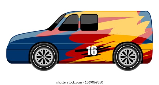 Side view of a racing car. Vector illustration design