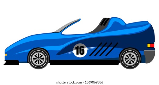 Side view of a racing car. Vector illustration design