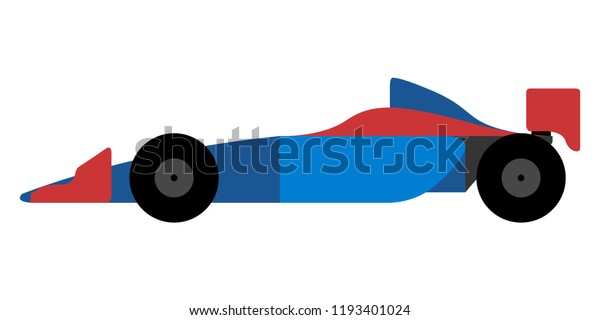 Side View Racing Car Vector Illustration Stock Vector (Royalty Free ...