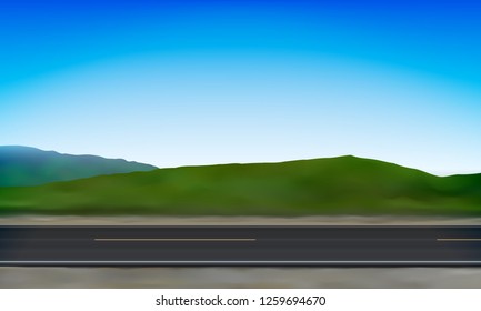 road side view vector