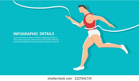 side view of running background,  health conscious concept vector illustration eps10 