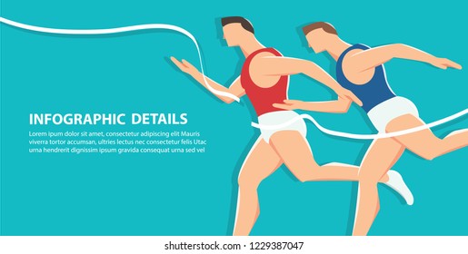 side view of running background,  health conscious concept vector illustration eps10 