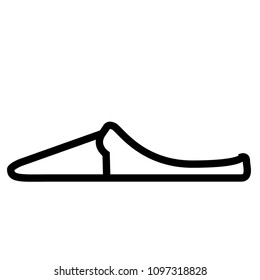 Side view of a sandal